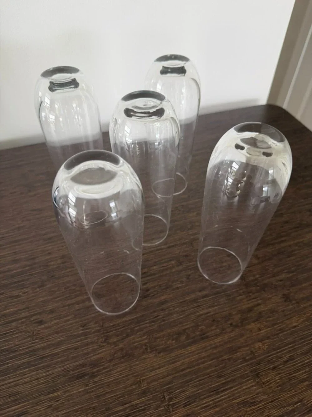 Set of 5 Stemless Champagne Flutes
